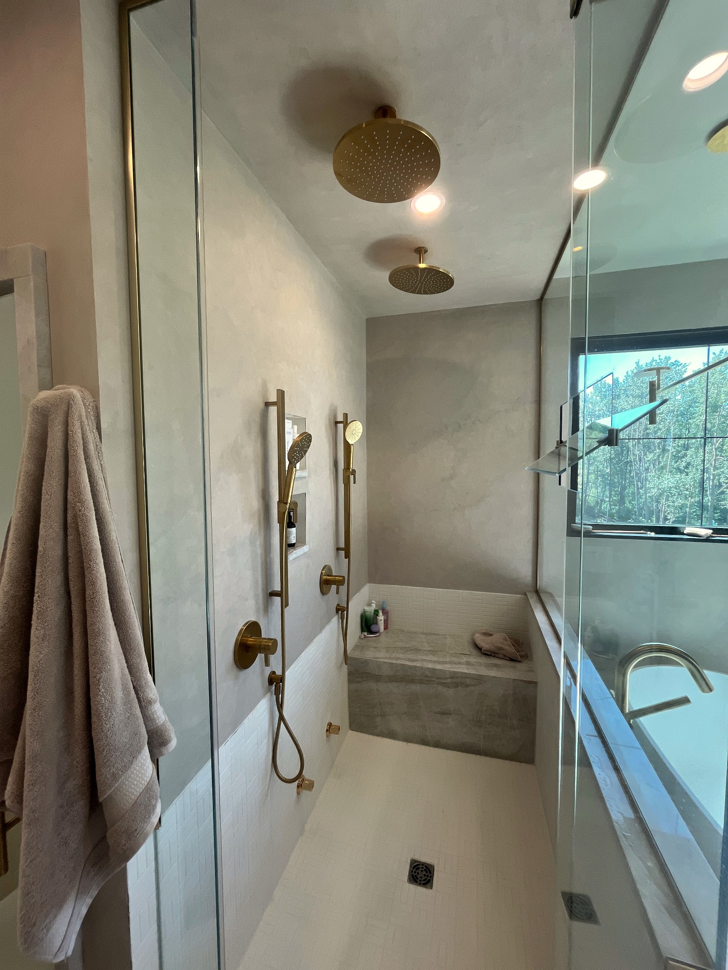 Brass Dual Shower & Niche