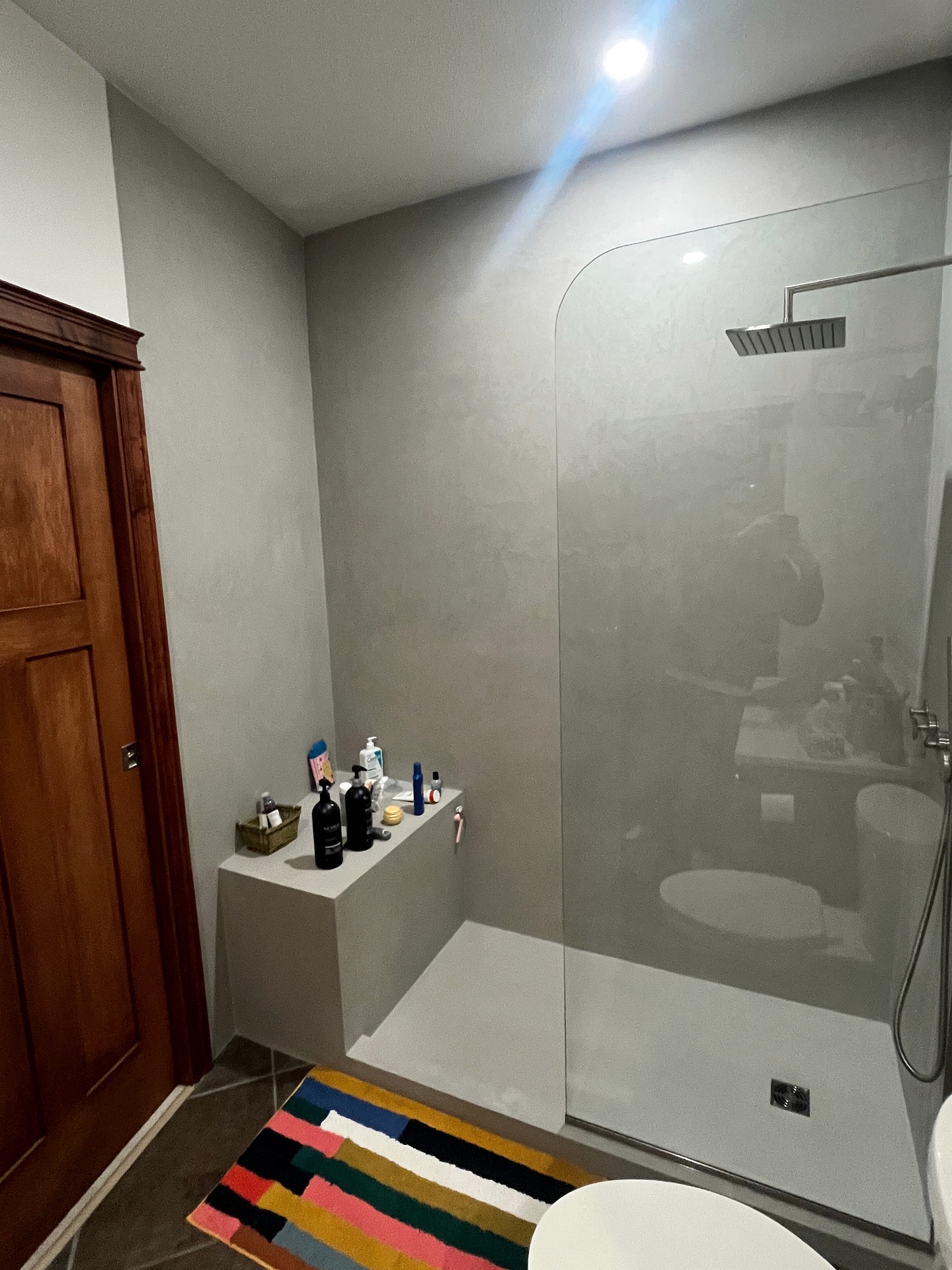 Rain Shower & Glass Enclosure