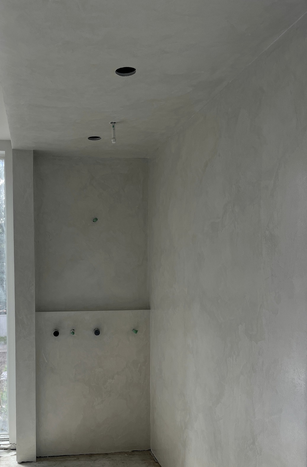 Minimal Shower Plumbing Niche